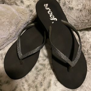 Reef Krystal Star Wedge Flip Flops